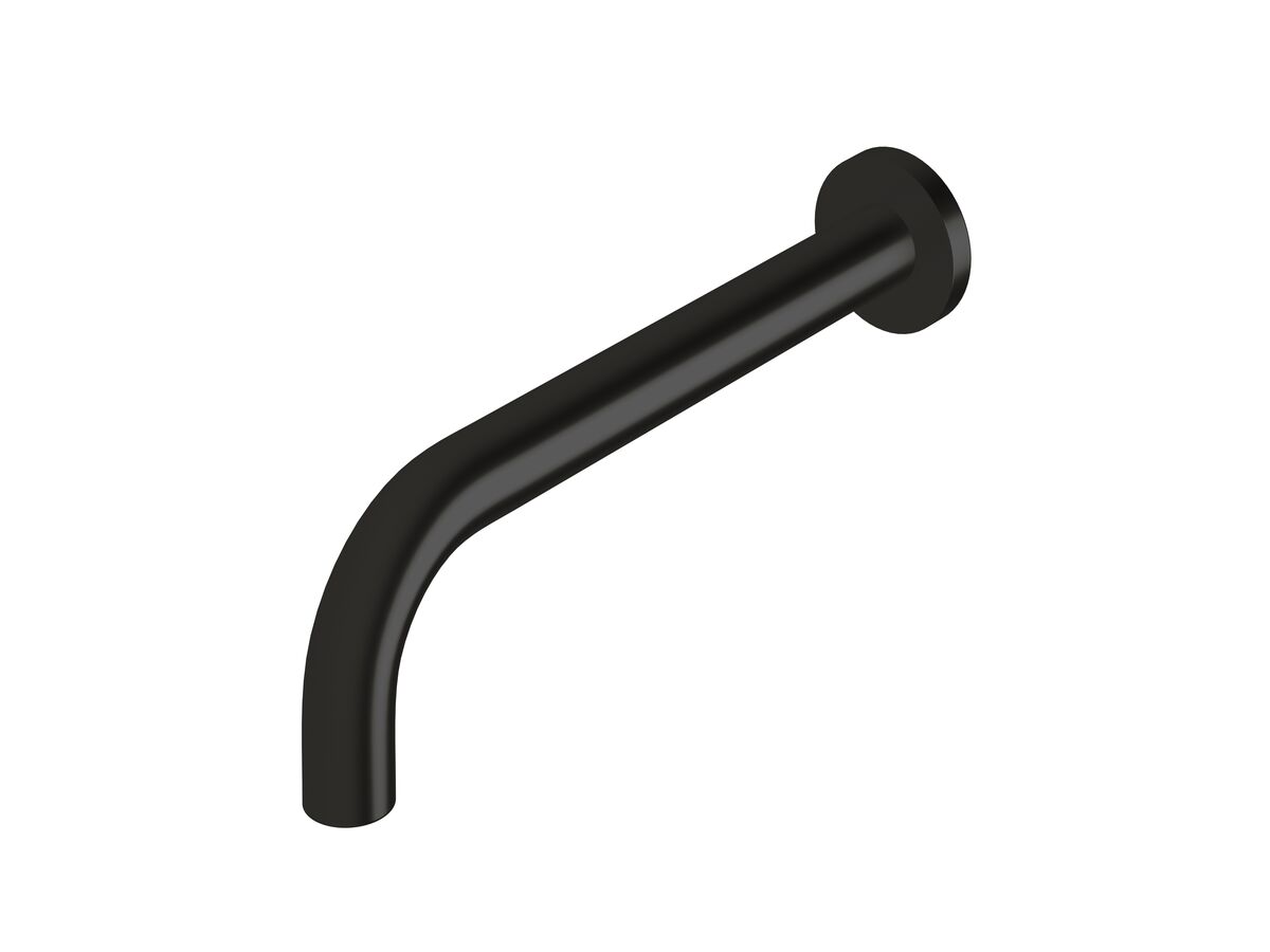 Sussex Scala 25mm Curved Bath Outlet 250mm LUX PVD Matte Opium Black