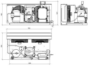 Tecumseh Evo Condensing Unit 2.5Hp R404 LBP EPCL2511Z-XC-1PH