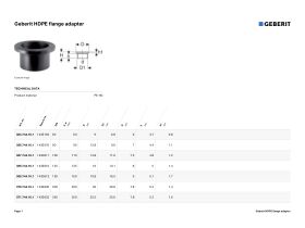 Specification Sheet - Geberit Flange Adaptor