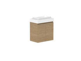 Supporting Image - Posh Domaine 600mm Ensuite Wall Hung Vanity Unit 90mm Top