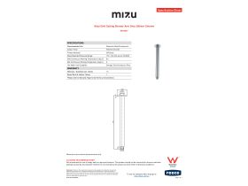 Specification Sheet - Mizu Drift Ceiling Shower Arm Only 300mm Chrome
