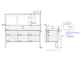 ISSY Cloud II 1500mm x 500mm x 760mm Vanity Unit with Legs 6 Touch Latch Drawers (No Basin)