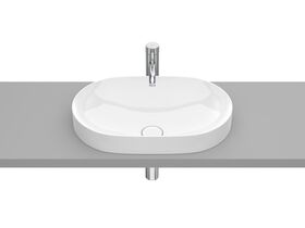 Roca Inspira Round Oval Semi Inset Basin 550mm x 370mm Gloss White