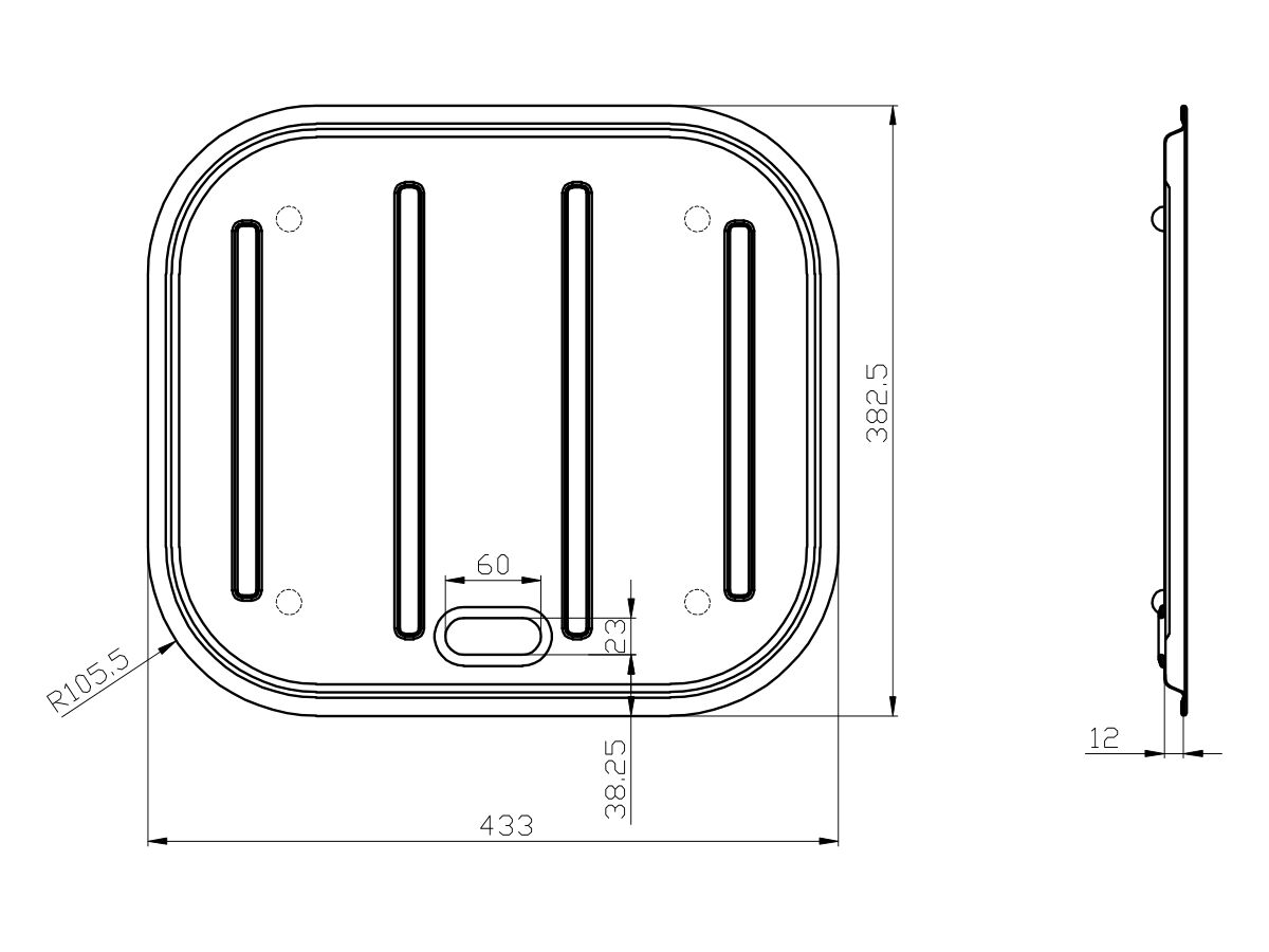 Posh Solus MK3 Drainer Tray Stainless Steel