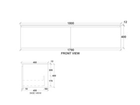 Kado Arc Timber All Drawer 1800 Double Bowl Vanity Corian 12mm Top