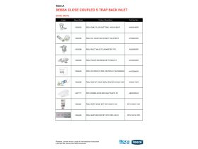 Component Listing - Debba Close Coupled Toilet Suite S Trap Back Inlet With Soft Close Quick Release MK2 Seat White Chrome (4 Star)