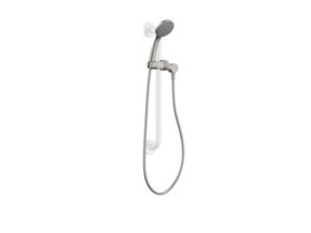 Supporting Image - Posh Solus MK3 Grab Single Rail Shower Conversion Kit 1 Function with Wall Water Inlet Brushed Nickel (4 Star)