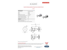 Specification Sheet - Kado Era Washing Machine Stops Cross Handles Chrome