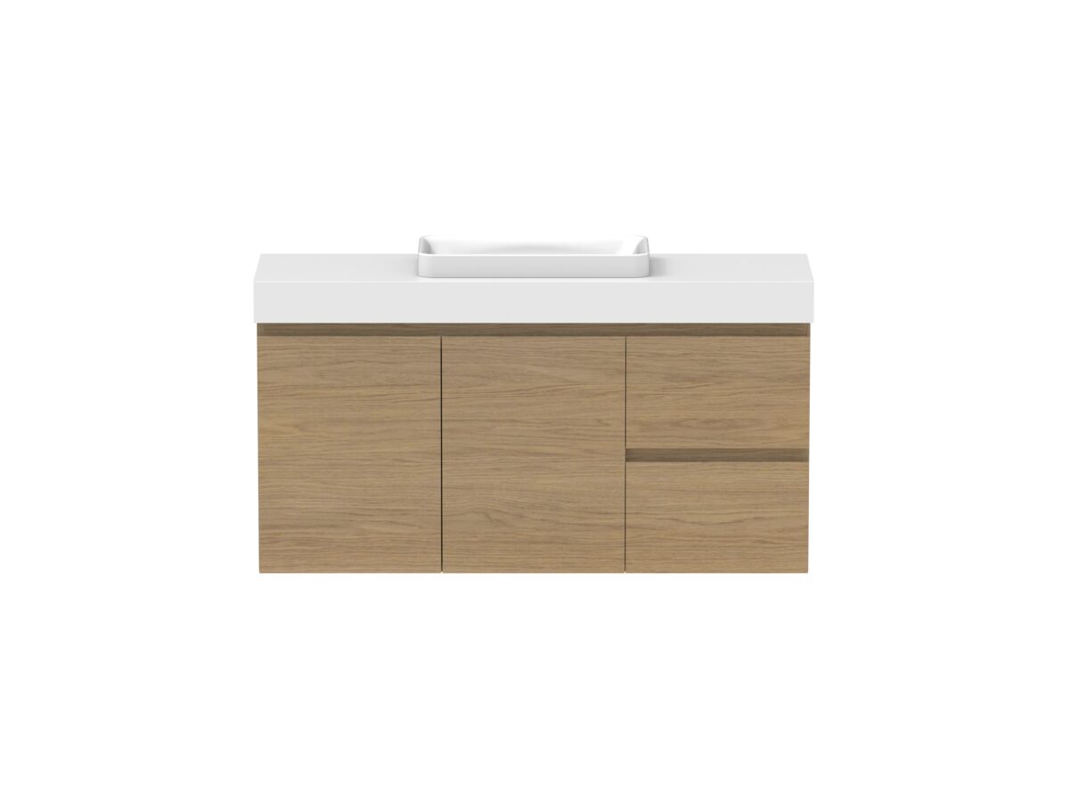 Hero - Posh Domaine 1200mm Ensuite Wall Hung Vanity Unit Single Bowl 90mm Top