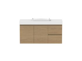 Hero - Posh Domaine 1200mm Ensuite Wall Hung Vanity Unit Single Bowl 90mm Top