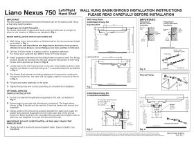 Installation Instructions - Caroma Liano Nexus Wall Basin Shelf with Overflow 750mm White