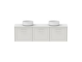 Hero - Kado Lux Ensuite All Door 1500mm Wall Hung Double Basin 12mm Durasein Top