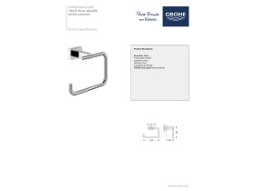 Technical Guide - GROHE Essentials Cube Accessories Toilet Roll Holder Chrome