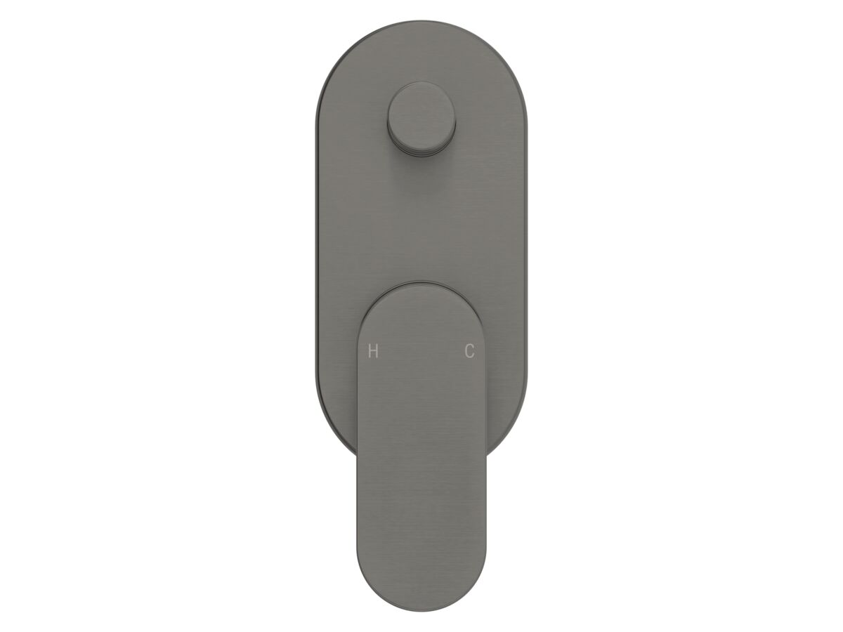 Supporting Image 2 - Mizu Soothe MK2 Shower Mixer with Diverter Kit Brushed Gunmetal - Front