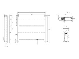 Posh Solus MK2 Heated Towel Rail 700mm x 700mm