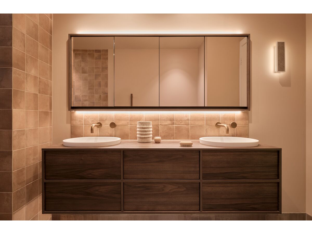 In Situ - Kado Aspect 1800mm Wall Hung Vanity Unit Double Bowl Timber Top