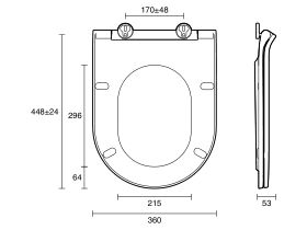 Kado Lux Thin Soft Close Quick Release Toilet Seat White