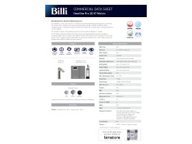 Technical Guide - Billi Touch Motion Boiling Chilled Sparkling Tap OmniOne Pro Medium Capacity for Up To 20 People
