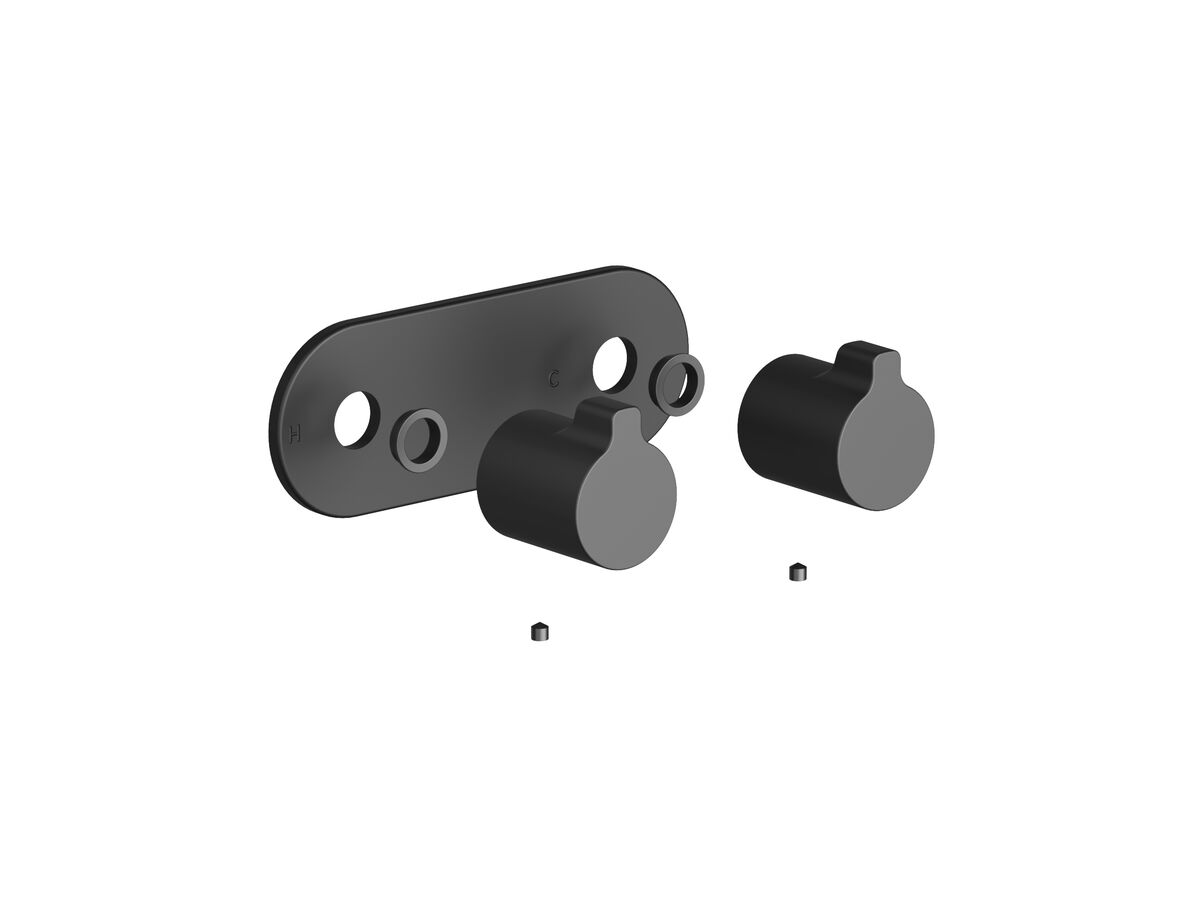 Hero - Faucet Strommen Vara Fin Wall Top Assembly Trimset Matte Black Lead Free