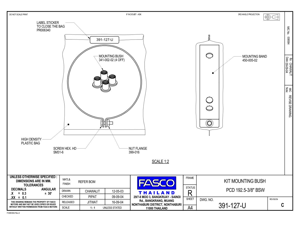 Fasco 3 Or 4 Post Stud Band 391-127-U