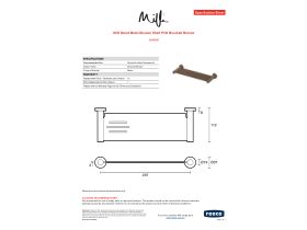 Specification Sheet - Milli Mood Metal Shower Shelf PVD Brushed Bronze