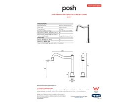 Specification Sheet - Posh Canterbury Hob English Spa Outlet Only Chrome