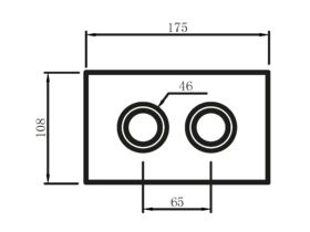 Hideaway+ Round Remote Access Button/ Plate Inwall Glass White Chrome