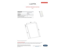 Specification Sheet - LAUFEN Sonar Bath Backrest Light Grey