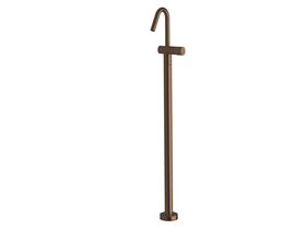 Sussex Pure Floor Mounted Bath/Basin Mixer Tap with Linear Textured Handle PVD Brushed Bronze (5 Star)