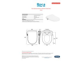 Specification Sheet - Roca Multiclean M4 Round Bidet Non Heated Seat
