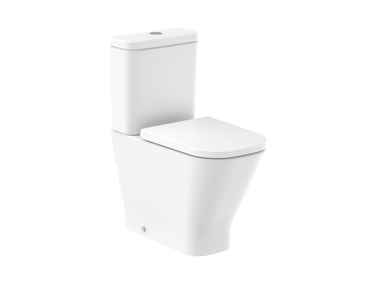 Roca The Gap Square Close Coupled Back to Wall Rimless Overheight Pan White (4 Star)