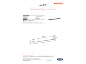 Specification Sheet - LAUFEN Kartell Towel Rail 600mm x 75mm x 40mm Fume