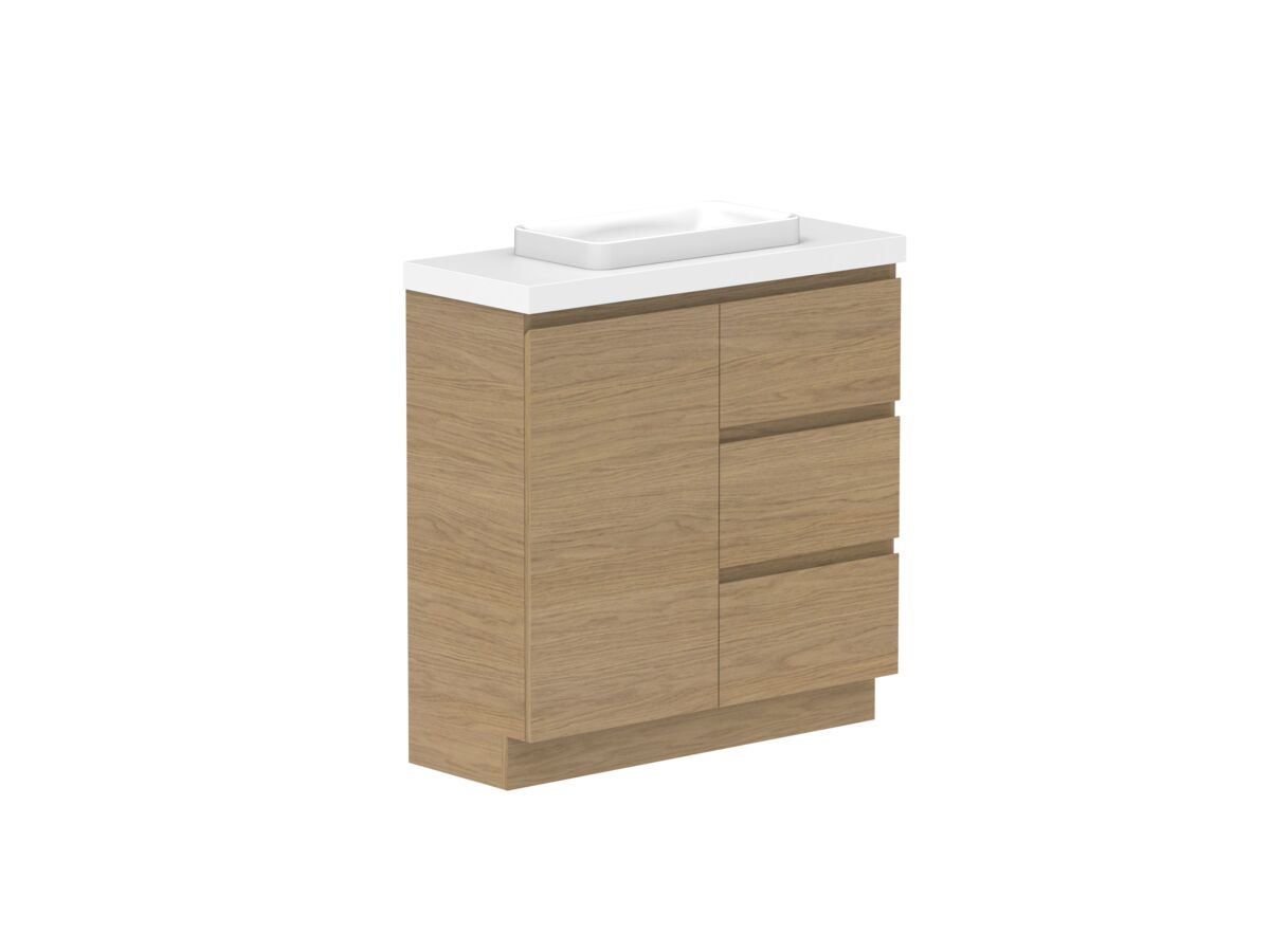 Supporting Image - Posh Domaine 900mm Ensuite Floor Mount Vanity Unit 50mm Top