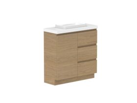 Supporting Image - Posh Domaine 900mm Ensuite Floor Mount Vanity Unit 50mm Top