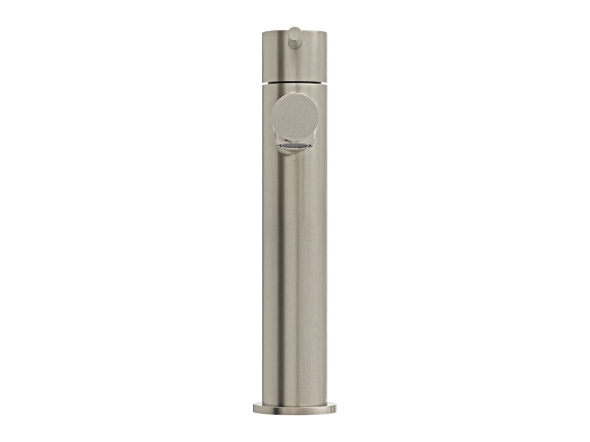Supporting Image 2 - Mizu Drift Medium Height Basin Mixer Tap Straight Spout Brushed Nickel (6 Star) Lead Free