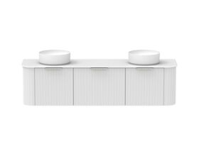 Supporting Image - Kado Neue Fluted Double Curve All Drawer 1800 Wall Hung Vanity With Double Basin Durasein 12mm Top Ultra White