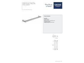 Technical Guide - GROHE Essentials Accessories Double Towel Rail 600mm Chrome