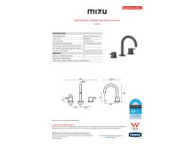 Specification Sheet - Mizu Drift Basin Set Matte Black (6 Star) Lead Free