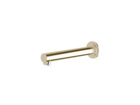 Sussex Scala Straight Wall Basin Outlet 200mm LUX PVD Brushed Platinum Gold (6 Star)