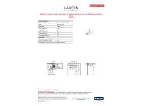 Specification Sheet - LAUFEN Val Wall/Counter Basin Only 1 Taphole with Overflow 530x400 Internal Texture White