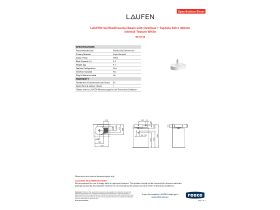 Specification Sheet - LAUFEN Val Wall/Counter Basin with Overflow 1 Taphole 530 x 400mm Internal Texture White