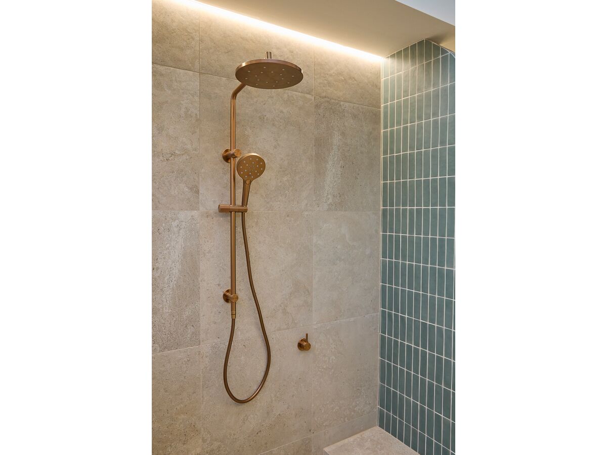 In Situ - Milli Marq Edit Twin Rail Shower Brushed Bronze (3 Star)