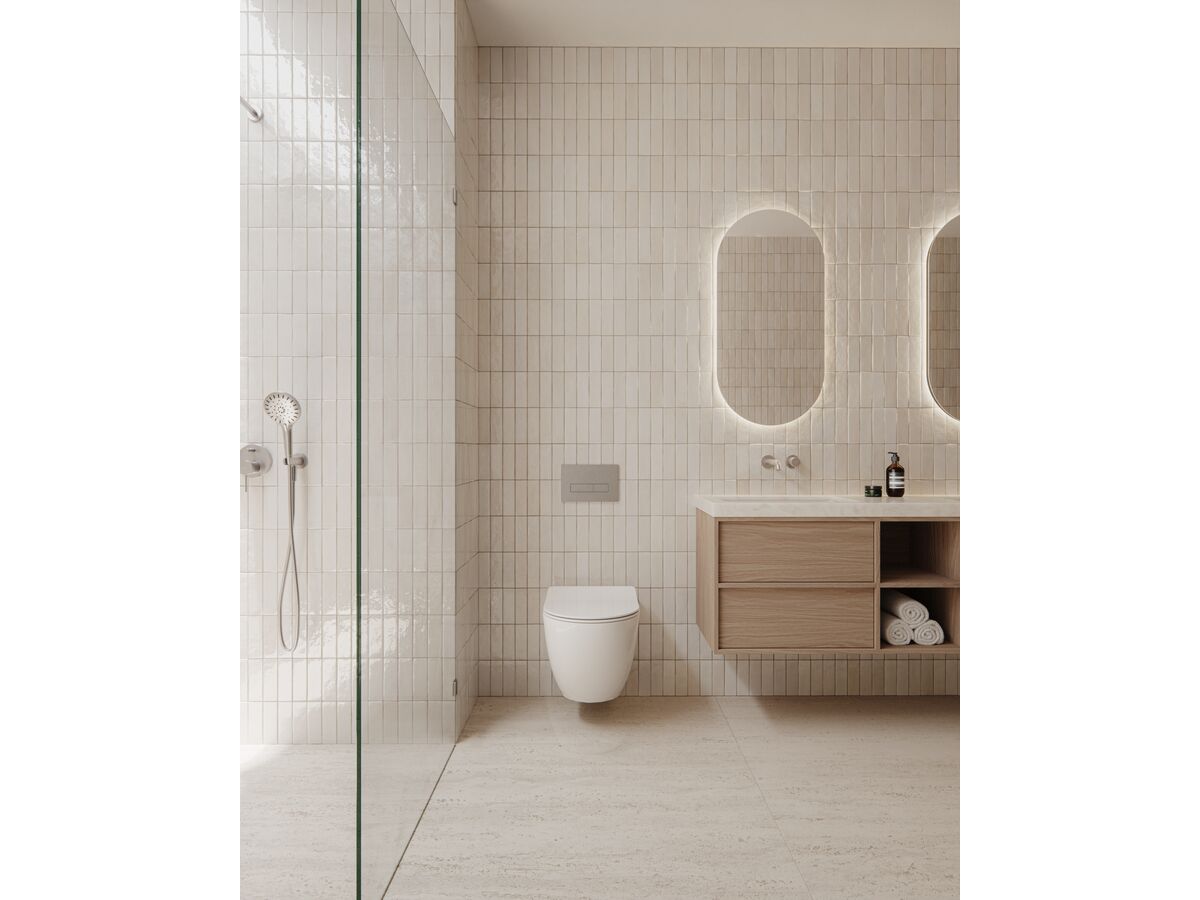 In Situ - Kado Lussi Wall Hung Vortex Rimless Toilet Suite with Soft Close Quick Release Seat White (4 Star) - Front
