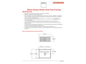 Installation Instructions - Memo Harper Butler Sinks