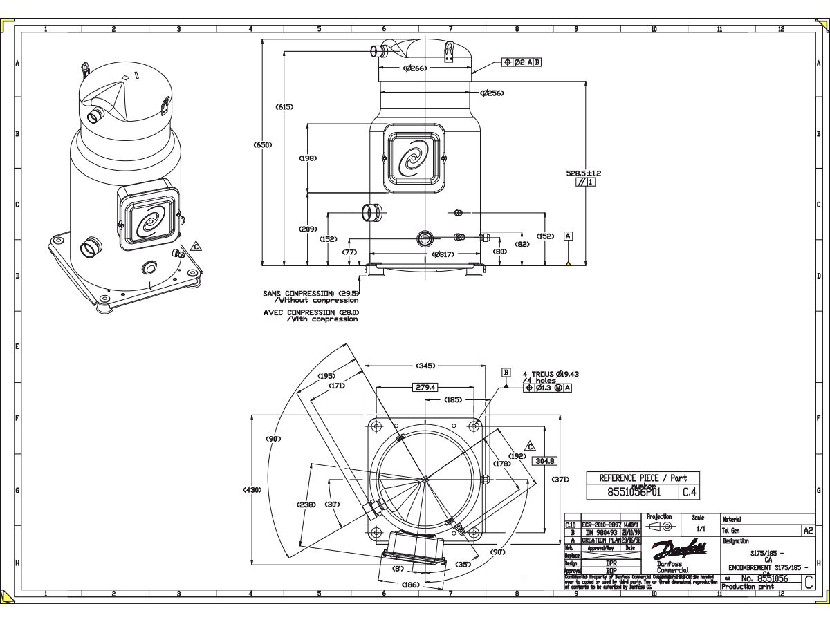 Maneurop Scroll Compressor SZ185-4CAI