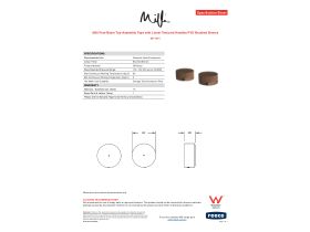 Specification Sheet - Milli Pure Basin Top Assembly Taps with Linear Textured Handles PVD Brushed Bronze