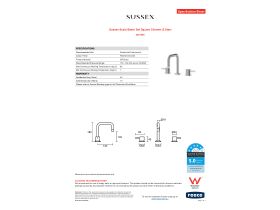 Specification Sheet - Sussex Scala Basin Set Square Chrome (5 Star)