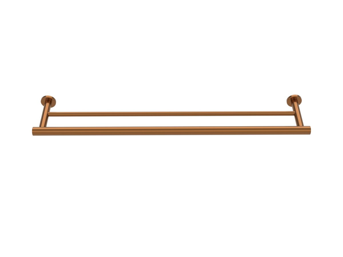 Supporting Image - Mizu Drift Double Towel Rail 700mm Brushed Bronze - Front