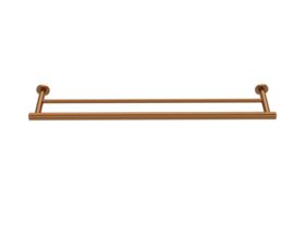 Supporting Image - Mizu Drift Double Towel Rail 700mm Brushed Bronze - Front