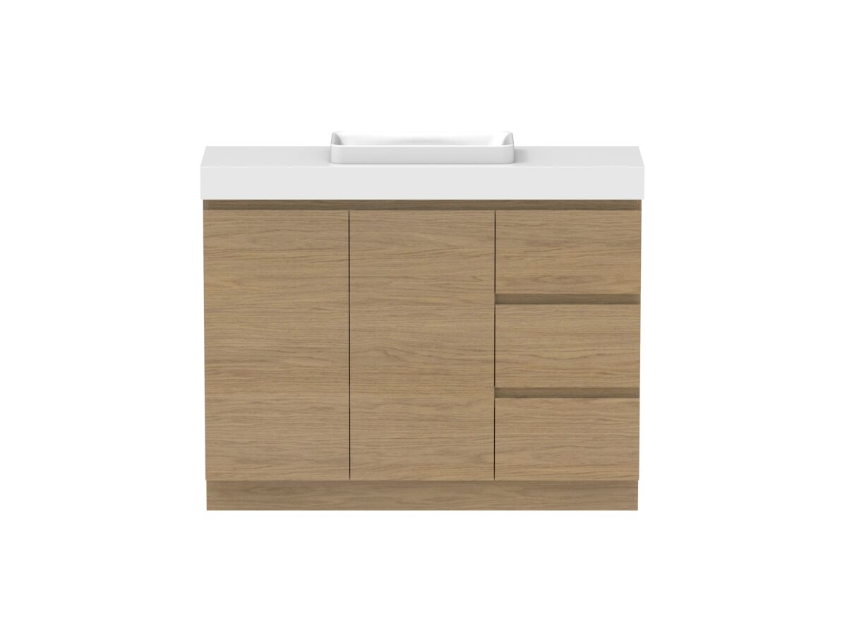 Hero - Posh Domaine 1200mm Ensuite Floor Mount Vanity Unit Single Bowl 90mm Top